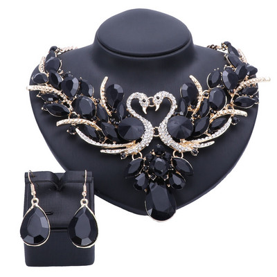 Madingas Nigerijos papuošalų rinkinys moterims Purpuriniai kutai auskarai, karolių rinkinys banketinės suknelės aksesuarai vestuviniai indiški papuošalai