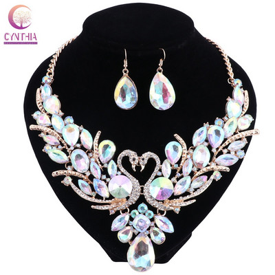 Madingas Nigerijos papuošalų rinkinys moterims Purpuriniai kutai auskarai, karolių rinkinys banketinės suknelės aksesuarai vestuviniai indiški papuošalai