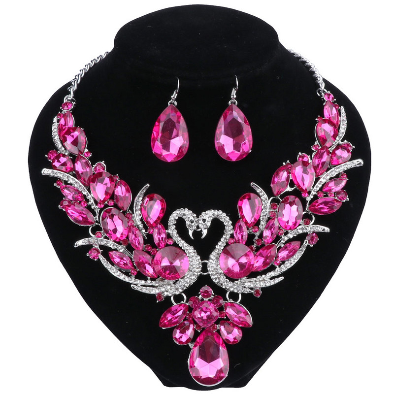 Madingas Nigerijos papuošalų rinkinys moterims Purpuriniai kutai auskarai, karolių rinkinys banketinės suknelės aksesuarai vestuviniai indiški papuošalai