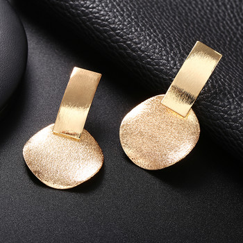 Μεγάλο vintage μεταλλικό κλιπ σε σκουλαρίκια Μη τρυπημένα κλιπ αυτιών για γυναίκες Charm Χρυσό χρώμα Statement Σκουλαρίκια Κοσμήματα