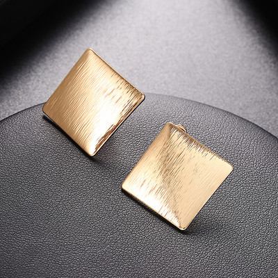 Velike vintage metalne naušnice bez probušenih ušiju za žene Šarm zlatne boje Izrazite naušnice Nakit