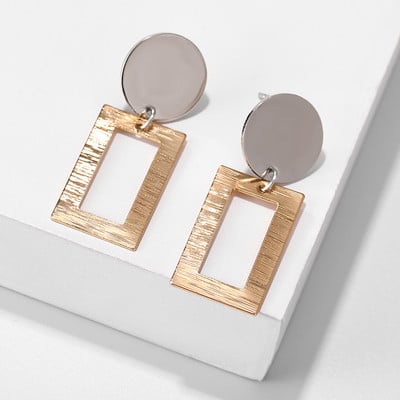 Velike vintage metalne naušnice bez probušenih ušiju za žene Šarm zlatne boje Izrazite naušnice Nakit