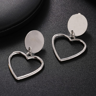 Velike vintage metalne naušnice bez probušenih ušiju za žene Šarm zlatne boje Izrazite naušnice Nakit