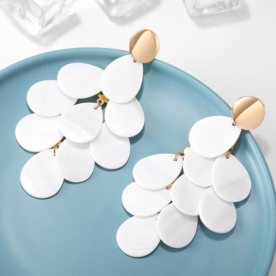 Velike vintage metalne naušnice bez probušenih ušiju za žene Šarm zlatne boje Izrazite naušnice Nakit