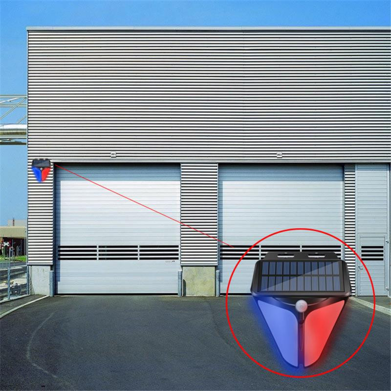 Signalizacijos sirena Judesio jutiklis Namų kiemas Lauke Belaidė saulės energija maitinama šviesos sirena IP65 vandeniui atspari blykstės signalizacijos lempa