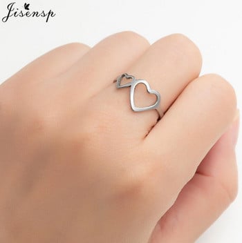 Γυναικείο δαχτυλίδι από ανοξείδωτο ατσάλι Simple Heart Leaf Cross Star Infinity Geometric Finger Rings Minimalist bagues pour femme