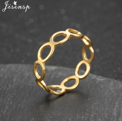 Nerūdijančio plieno žiedas moterims Paprastas širdies lapelis, kryžius Star Infinity geometriniai pirštų žiedai Minimalistiniai papuošalai bagues pour femme