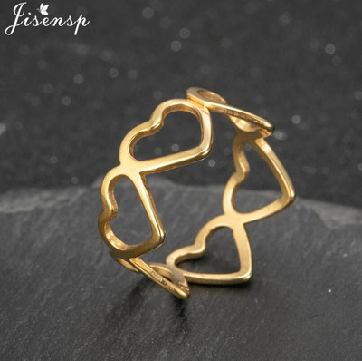 Nerūdijančio plieno žiedas moterims Paprastas širdies lapelis, kryžius Star Infinity geometriniai pirštų žiedai Minimalistiniai papuošalai bagues pour femme