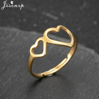 Nerūdijančio plieno žiedas moterims Paprastas širdies lapelis, kryžius Star Infinity geometriniai pirštų žiedai Minimalistiniai papuošalai bagues pour femme