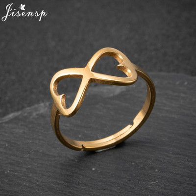 Nerūdijančio plieno žiedas moterims Paprastas širdies lapelis, kryžius Star Infinity geometriniai pirštų žiedai Minimalistiniai papuošalai bagues pour femme