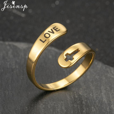 Nerūdijančio plieno žiedas moterims Paprastas širdies lapelis, kryžius Star Infinity geometriniai pirštų žiedai Minimalistiniai papuošalai bagues pour femme