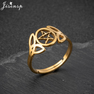 Nerūdijančio plieno žiedas moterims Paprastas širdies lapelis, kryžius Star Infinity geometriniai pirštų žiedai Minimalistiniai papuošalai bagues pour femme