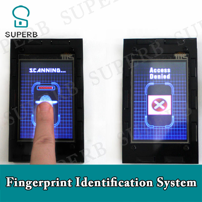 Puikus pabėgimo kambario rekvizitas Išmanusis ekranas Pirštų atspaudų atpažinimo sistemos rakto jungiklis uždėkite pirštą ant pirštų atspaudų ekrano jokio garso