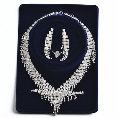 Kaklo papuošalų rinkiniai moterims Kalnų krištolas Choker Vestuvių Prabangus Prom mados šou Priedai CORUIXI N305119