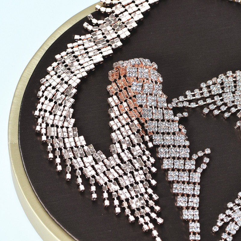 Kaklo papuošalų rinkiniai moterims Kalnų krištolas Choker Vestuvių Prabangus Prom mados šou Priedai CORUIXI N305119