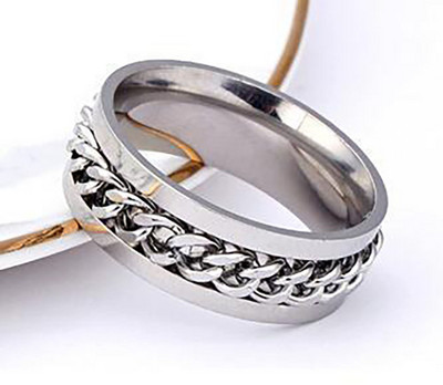 Sukite laisvai besisukantį nerūdijančio plieno nerimo žiedą moterims ir vyrams Mėnulio žvaigždės grandinės suktuko „Fidgets“ žiedas nuo streso 2022 m.