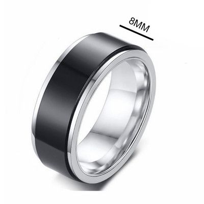 Sukite laisvai besisukantį nerūdijančio plieno nerimo žiedą moterims ir vyrams Mėnulio žvaigždės grandinės suktuko „Fidgets“ žiedas nuo streso 2022 m.