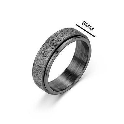 Sukite laisvai besisukantį nerūdijančio plieno nerimo žiedą moterims ir vyrams Mėnulio žvaigždės grandinės suktuko „Fidgets“ žiedas nuo streso 2022 m.