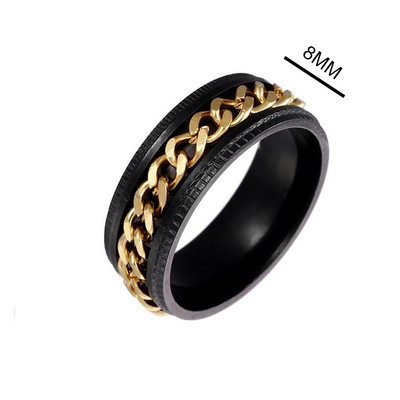 Sukite laisvai besisukantį nerūdijančio plieno nerimo žiedą moterims ir vyrams Mėnulio žvaigždės grandinės suktuko „Fidgets“ žiedas nuo streso 2022 m.