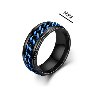 Sukite laisvai besisukantį nerūdijančio plieno nerimo žiedą moterims ir vyrams Mėnulio žvaigždės grandinės suktuko „Fidgets“ žiedas nuo streso 2022 m.