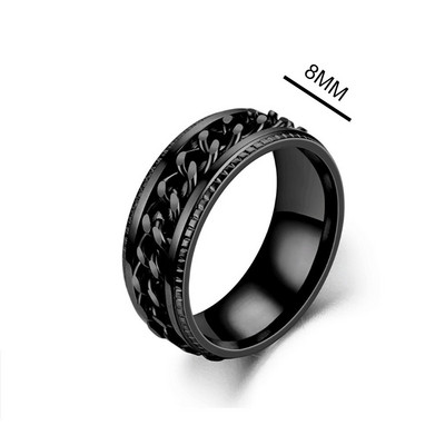 Sukite laisvai besisukantį nerūdijančio plieno nerimo žiedą moterims ir vyrams Mėnulio žvaigždės grandinės suktuko „Fidgets“ žiedas nuo streso 2022 m.