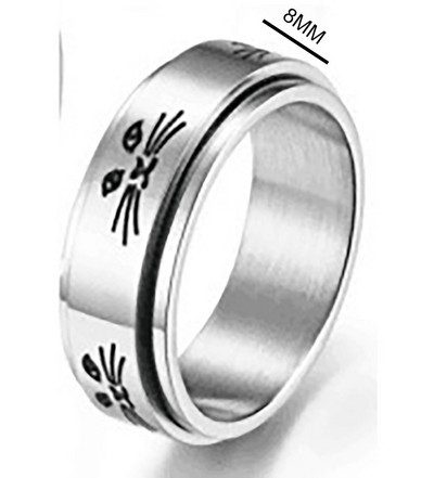 Sukite laisvai besisukantį nerūdijančio plieno nerimo žiedą moterims ir vyrams Mėnulio žvaigždės grandinės suktuko „Fidgets“ žiedas nuo streso 2022 m.