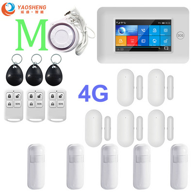 YAOSHENG PG-106 4G GSM WIFI GPRS Wireless 433MHz Smart Home Security Signalizacijos sistemos APP nuotolinio valdymo pultas, skirtas IOS Android sistemai