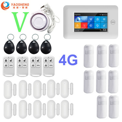 YAOSHENG PG-106 4G GSM WIFI GPRS Wireless 433MHz Smart Home Security Signalizacijos sistemos APP nuotolinio valdymo pultas, skirtas IOS Android sistemai