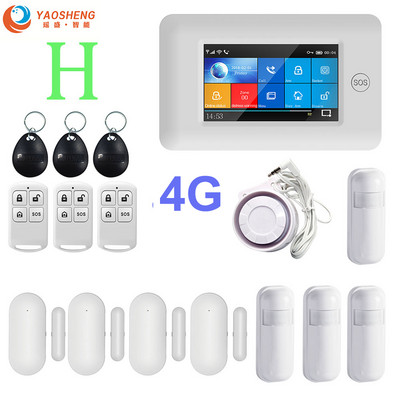 YAOSHENG PG-106 4G GSM WIFI GPRS Wireless 433MHz Smart Home Security Signalizacijos sistemos APP nuotolinio valdymo pultas, skirtas IOS Android sistemai