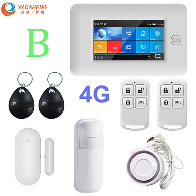 YAOSHENG PG-106 4G GSM WIFI GPRS Wireless 433MHz Smart Home Security Signalizacijos sistemos APP nuotolinio valdymo pultas, skirtas IOS Android sistemai