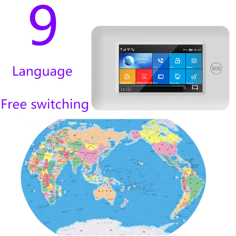 YAOSHENG PG-106 4G GSM WIFI GPRS Wireless 433MHz Smart Home Security Signalizacijos sistemos APP nuotolinio valdymo pultas, skirtas IOS Android sistemai