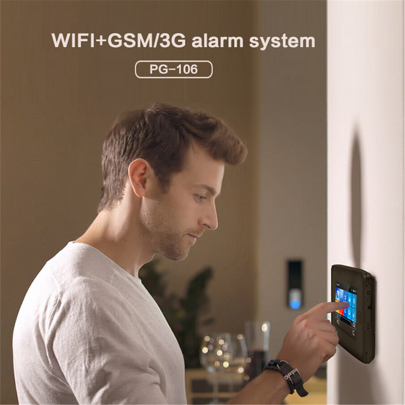 YAOSHENG PG-106 4G GSM WIFI GPRS Wireless 433MHz Smart Home Security Signalizacijos sistemos APP nuotolinio valdymo pultas, skirtas IOS Android sistemai