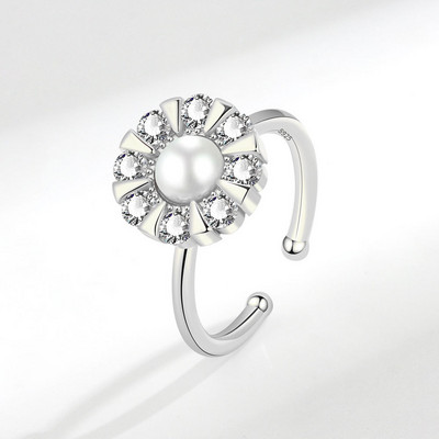 SMJEL Luksuzni Anxiety Ring Fidget Spinner za žene Crystal Flower Bee Butterfly Ring Spinning Anti-Stress Wedding Jewelry Darovi