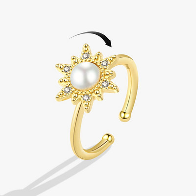 SMJEL Luksuzni Anxiety Ring Fidget Spinner za žene Crystal Flower Bee Butterfly Ring Spinning Anti-Stress Wedding Jewelry Darovi