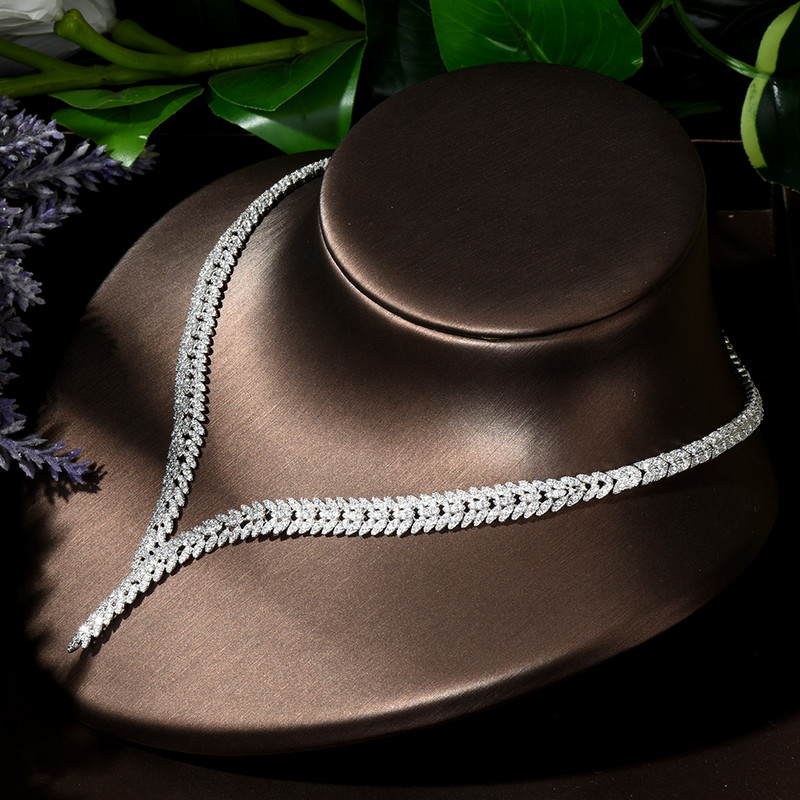 HIBRIDE Unic Brilliant Cubic Zirconia Set de bijuterii de nunta Geometric Africa Lux Mireasa 4pcs Set Festival Rochie Bijouterie N-192