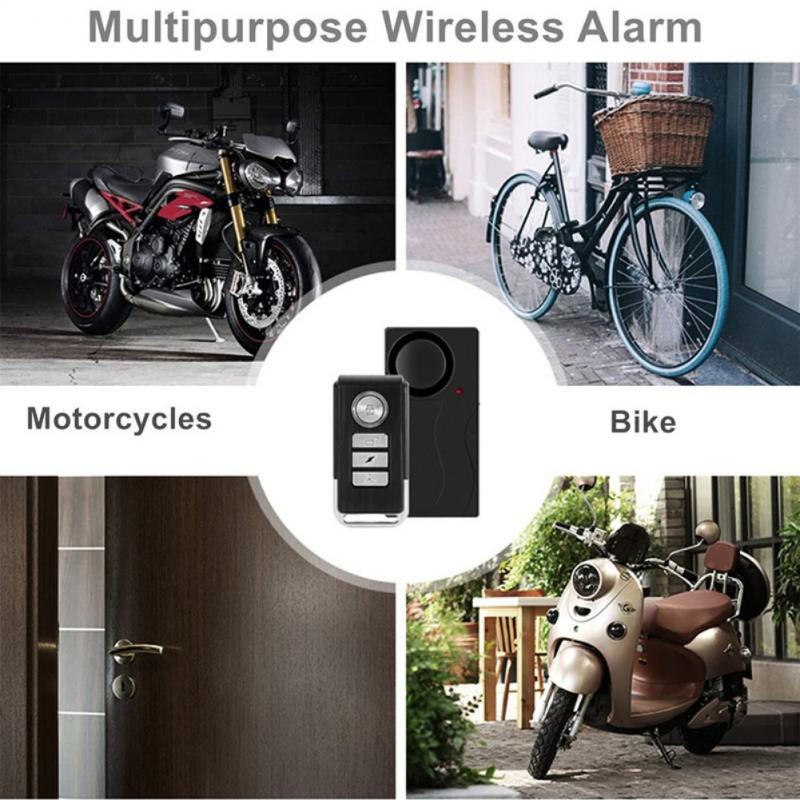 Išmanioji „Bluetooth“ durų ir langų belaidė motociklo signalizacija, apsauga nuo vagystės su nuotolinio valdymo pulteliu IP55, atsparus vandeniui