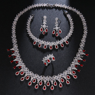 EmmayaZircons blizgus kubinis cirkonis vakarinių suknelių papuošalų rinkinys moterims Madingi nuotakų vestuvių kolekcijos aksesuarai