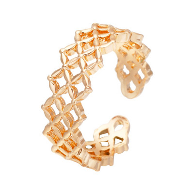 Inele de bataie a inimii de culoare aurie pentru femei Inel geometric cu electrocardiogramă ECG, bijuterii la modă pentru petrecere, bagues femme