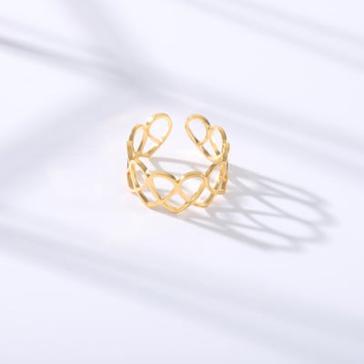 Nerūdijančio plieno reguliuojami Saulės mėnulio žiedai Rose Romantiški sužadėtuvių žiedai moterims Anillos Love Jewelry