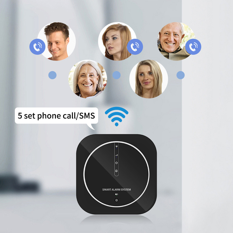 Tuya WiFi signalizacijos sistema GSM Smart Home Security Apsauga Signalizacija 11 Kalbos keitimo palaikymas Alexa Google Assistant