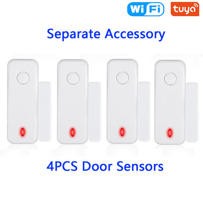 Elecpow Tuya Smart Home WIFI GSM apsaugos signalizacijos sistema Belaidė įsilaužimo judesio detektorius dūmų durų langų jutiklis IP kamera