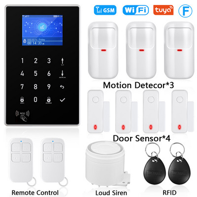 Elecpow Tuya Smart Home WIFI GSM apsaugos signalizacijos sistema Belaidė įsilaužimo judesio detektorius dūmų durų langų jutiklis IP kamera