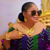 Madingi itališko dizaino moteriški dideli karoliai papuošalų rinkinys Originalus paauksuotas prabangus Dubajaus vestuvių papuošalas Nemokamas pristatymas FHK13667