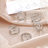 Skyrim Inele deschise pentru femei din oțel inoxidabil, inel de deget cu stea geometrică, ajustabil, 2023, bijuterii de modă, cadouri pentru iubitori, comerț cu ridicata