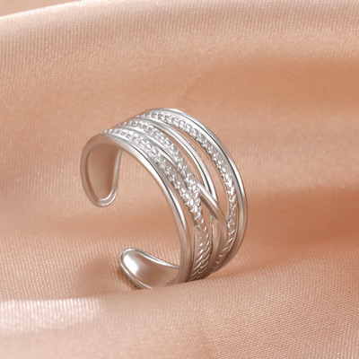 Skyrim Inele deschise pentru femei din oțel inoxidabil, inel de deget cu stea geometrică, ajustabil, 2023, bijuterii de modă, cadouri pentru iubitori, comerț cu ridicata