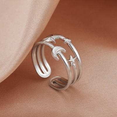 Skyrim Inele deschise pentru femei din oțel inoxidabil, inel de deget cu stea geometrică, ajustabil, 2023, bijuterii de modă, cadouri pentru iubitori, comerț cu ridicata