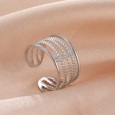 Skyrim Inele deschise pentru femei din oțel inoxidabil, inel de deget cu stea geometrică, ajustabil, 2023, bijuterii de modă, cadouri pentru iubitori, comerț cu ridicata