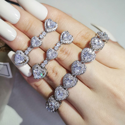 2023 m. naujas prabangus rožinio aukso sidabro spalvos atviras reguliuojamas papuošalų rinkinys moterims Vestuvių nuotakos dovana Dubajus Turkijos musulmonas J6238