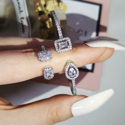 2023 m. naujas prabangus rožinio aukso sidabro spalvos atviras reguliuojamas papuošalų rinkinys moterims Vestuvių nuotakos dovana Dubajus Turkijos musulmonas J6238