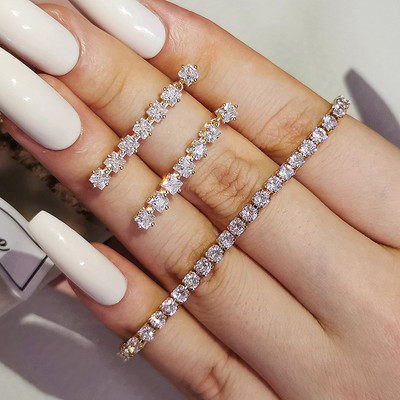 2023 m. naujas prabangus rožinio aukso sidabro spalvos atviras reguliuojamas papuošalų rinkinys moterims Vestuvių nuotakos dovana Dubajus Turkijos musulmonas J6238